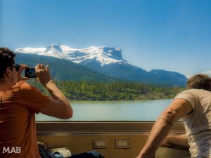 View of the Rockies from The Canadian