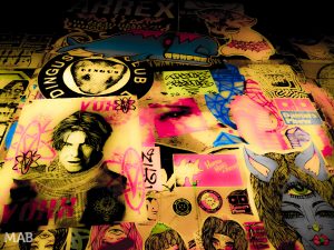 Just some posters on a wall