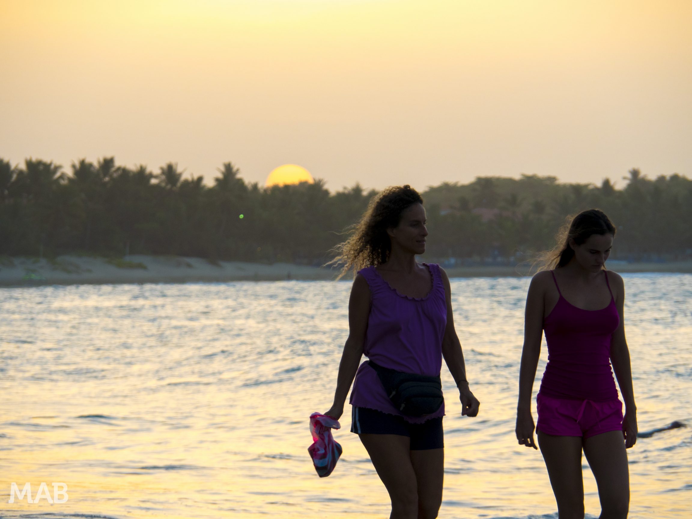 Beach Walk at Sunset